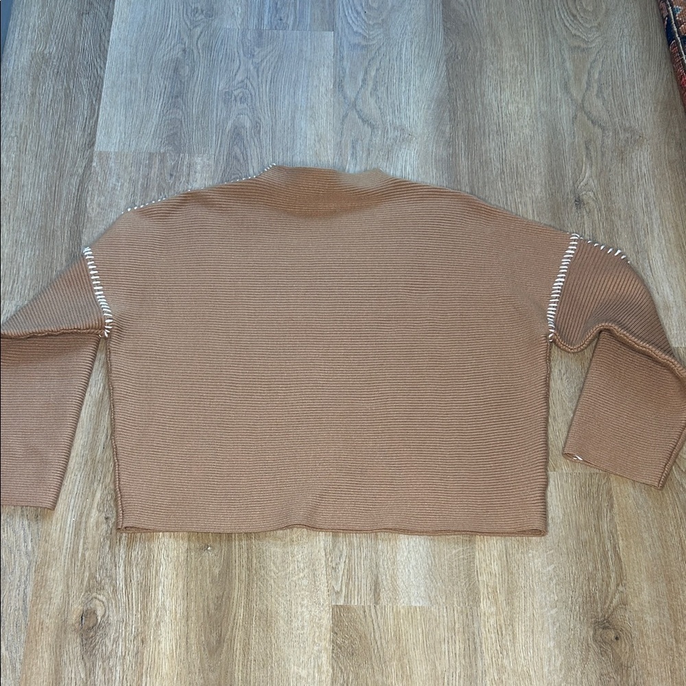 Ellison Tan Cowl Neck Sweater